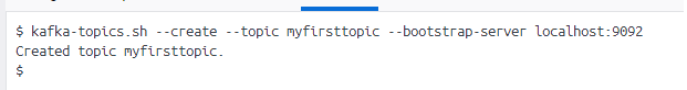 First Kafka topic