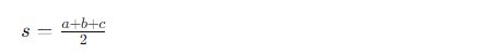 semi-perimeter of the triangle
