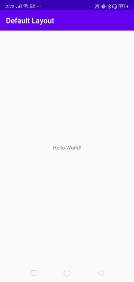 ConstaintLayout Output