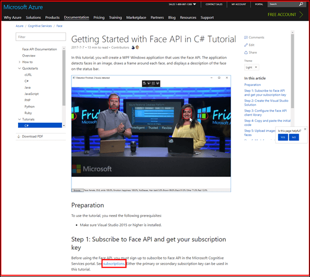 Azure Cognitive Services