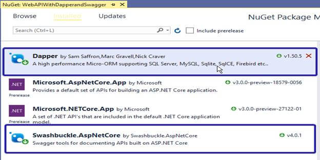 Learn ASP.NET Core MVC With MSSQL Using Dapper ORM (RESTful) And Swagger UI