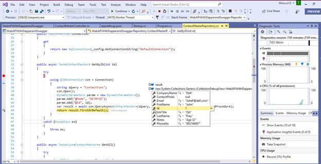 Learn ASP.NET Core MVC With MSSQL Using Dapper ORM (RESTful) And Swagger UI