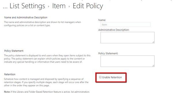 Edit Policy