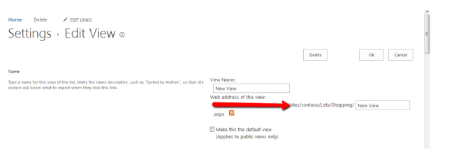 Editing and Deleting a SharePoint List View