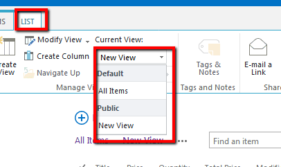 Editing and Deleting a SharePoint List View