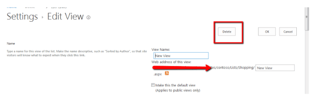 Editing and Deleting a SharePoint List View