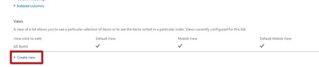 Creating a SharePoint List View