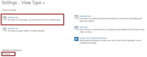 Creating a SharePoint List View