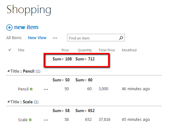 Creating a SharePoint List View