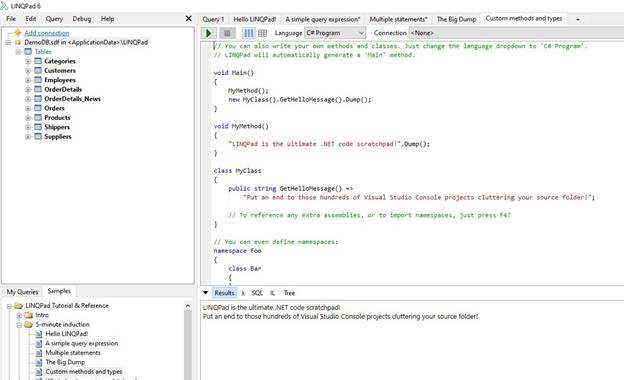 Object.Extend in C# for exploratory coding using LINQPad and