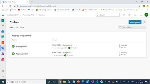 Learning Azure Devops - Build And Release Pipeline