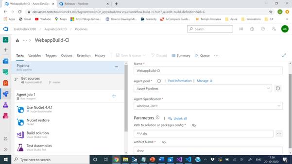 Learning Azure Devops - Build And Release Pipeline