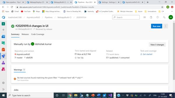 Learning Azure Devops - Build And Release Pipeline