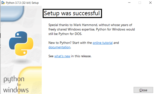 Learning Python - Installation Steps on Windows 10