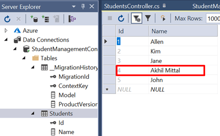 Web API 2 with Entity Framework 6 Code First Migrations