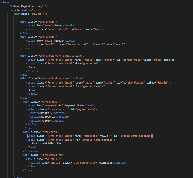 Let's Develop An Angular Application - Angular Template Driven Forms