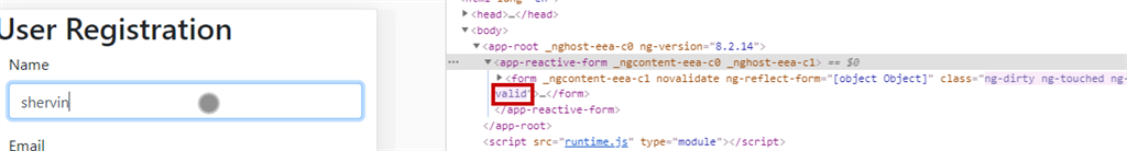 Angular Application - Validation In Reactive Forms