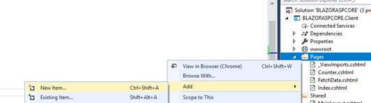 Add Razor View