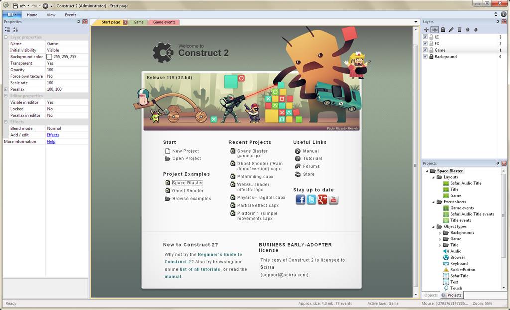 Let's Start The Game With Construct 2