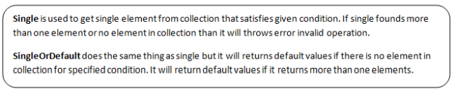 LINQ Extension Methods - Element Operator And Set Operator