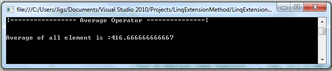 Linq extension methods Quantifier and Aggregation operator