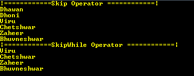 LINQ Extension Methods - Partitioning Operator