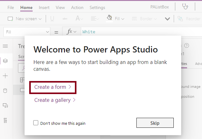 List Box Control In Power Apps
