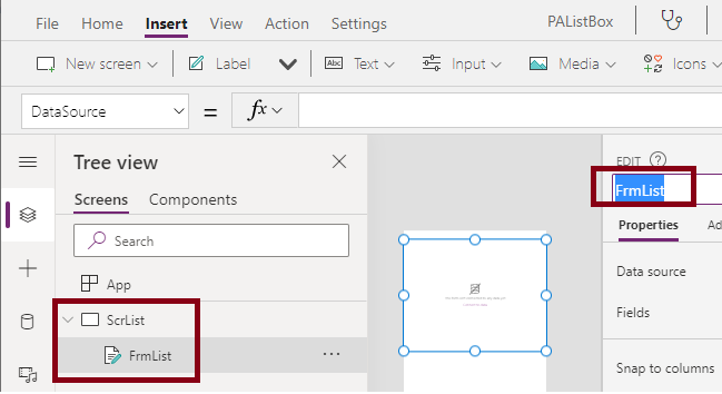 List Box Control In Power Apps