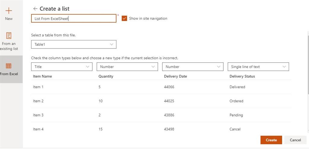 SharePoint List Using Microsoft Excel