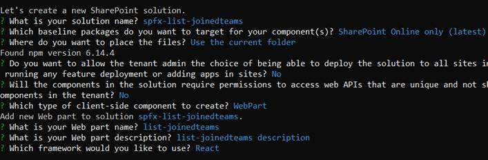 List Joined Teams Using Graph API In SharePoint Framework