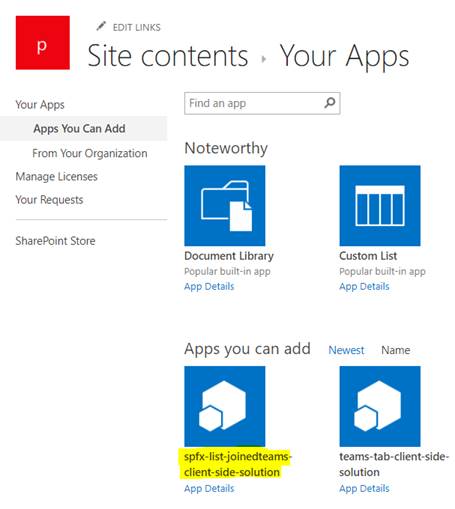 List Joined Teams Using Graph API In SharePoint Framework