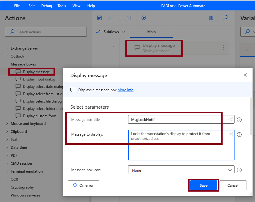 Lock Workstation in Desktop flow using Microsoft Power Automate
