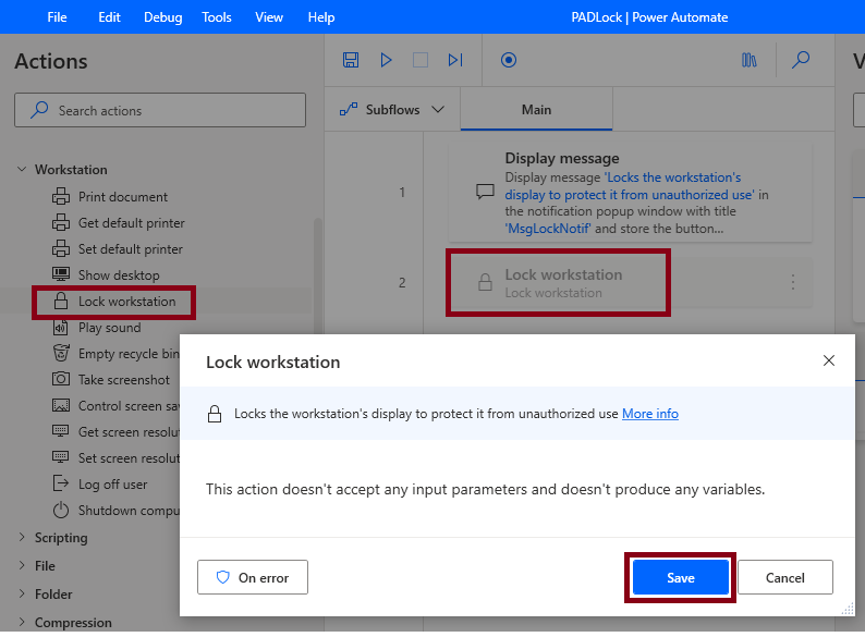 Lock Workstation in Desktop flow using Microsoft Power Automate