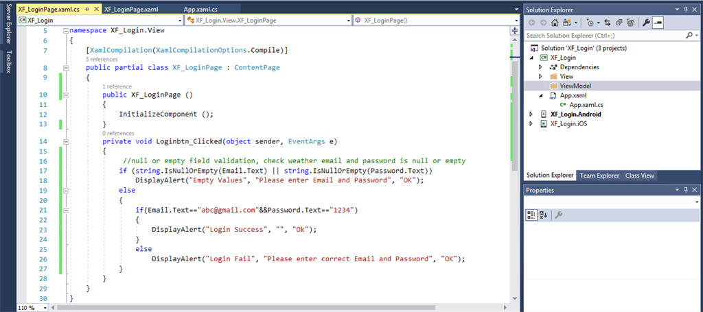 Login Form In Xamarin Forms For Beginner Using MVVM Pattern