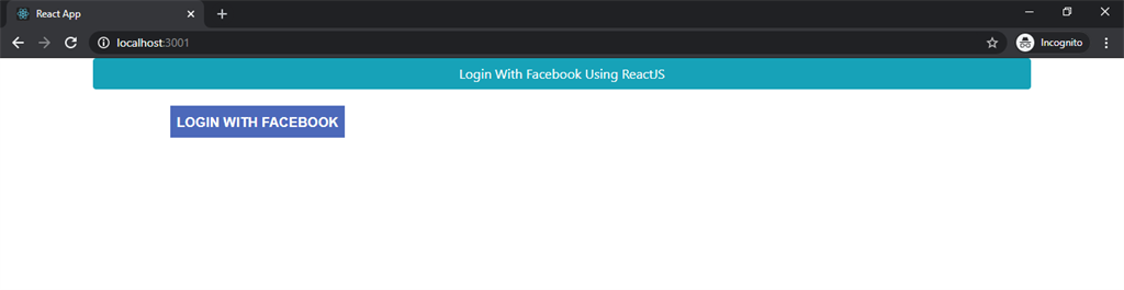Login With Facebook Using ReactJS