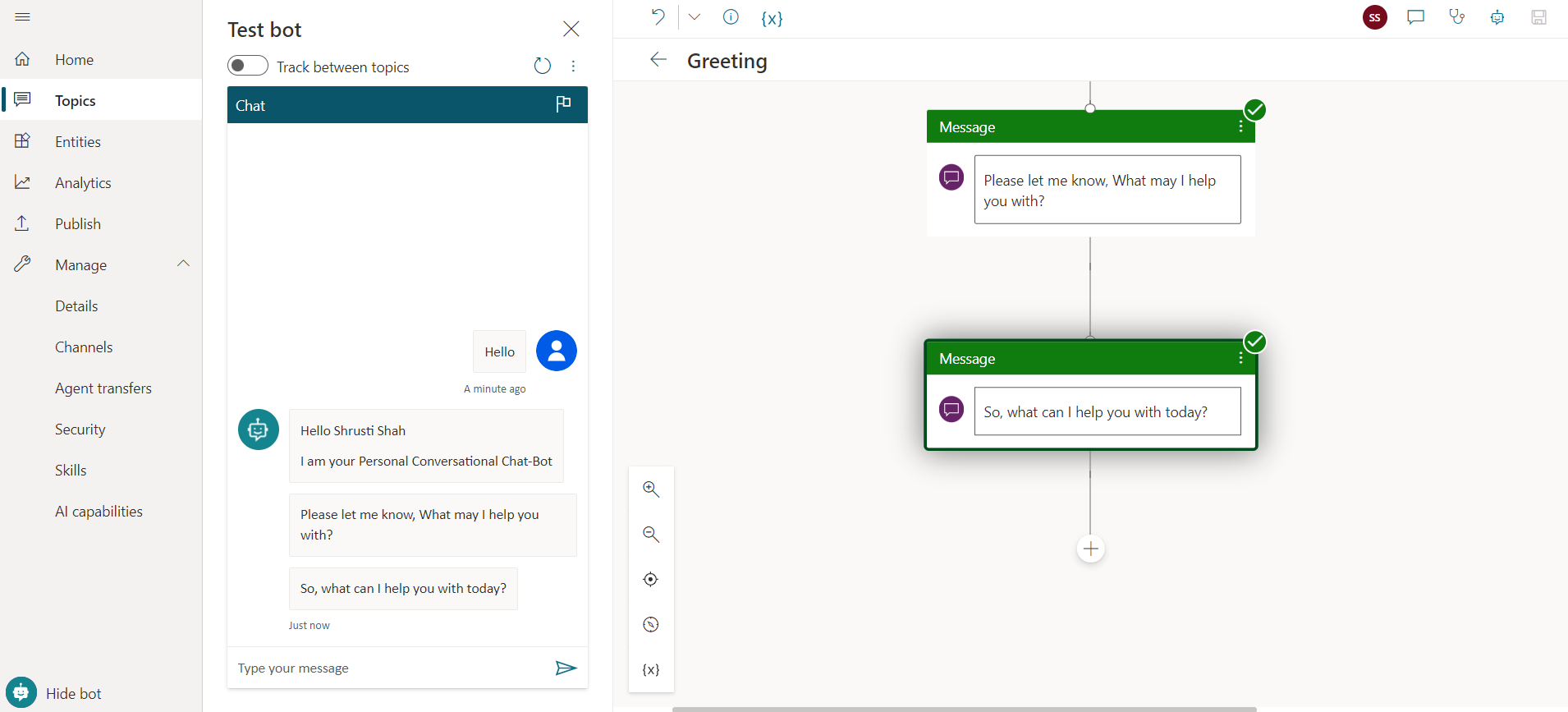 Power Virtual Agent Chatbot