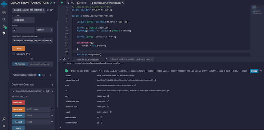 Low level Transactions and Call Data in solidity