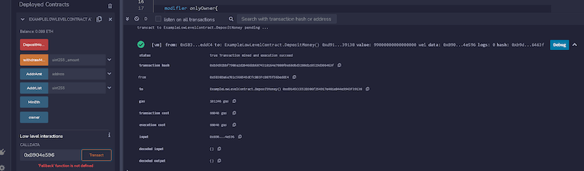 Low level Transactions and Call Data in solidity