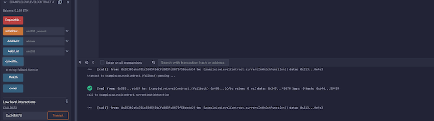 Low level Transactions and Call Data in solidity