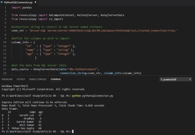 Machine Learning With SQL Server 2017 And Python