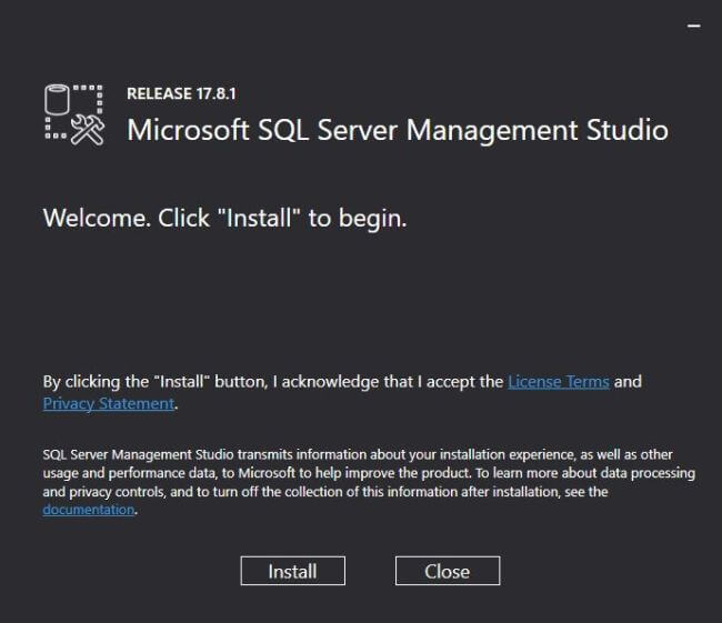 SSMS Installation