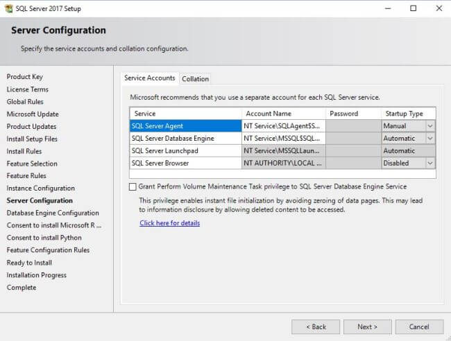 Server Configuration