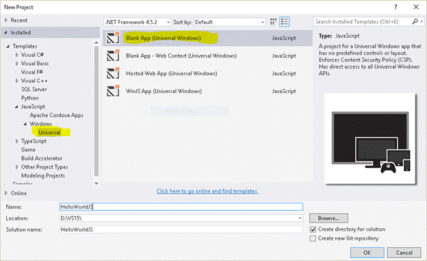 Making Your First UWP Application Using HTML And JavaScript