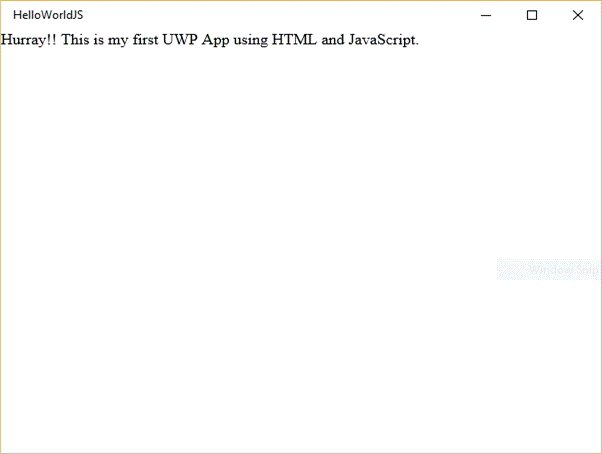 Making Your First UWP Application Using HTML And JavaScript