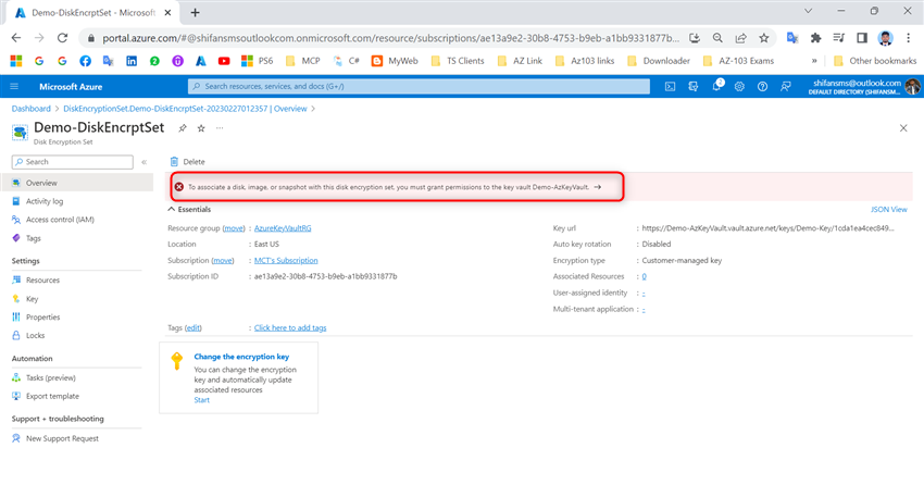 Manage Disk Encryption Keys for Azure Virtual Machines