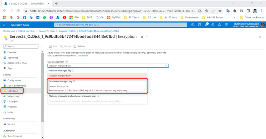 Manage Disk Encryption Keys for Azure Virtual Machines