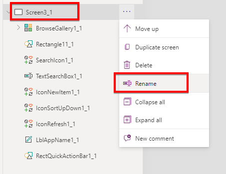 Manage Screens in PowerApps