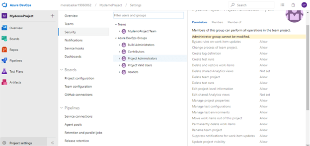 Manage User And Permissions In Azure Devops Service