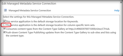 Managed Metadata Service