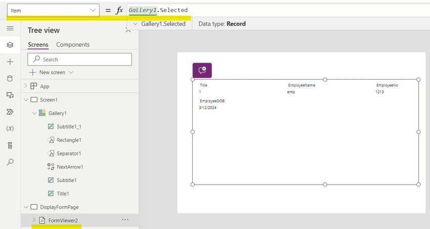 Mastering the Display Form Control in Power Apps